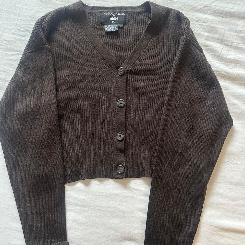 Unbranded Women's Black and Brown Cardigan